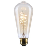 Satco 5.5w ST19 LED 2000K CCT Selectable E26 Base Clear Glass 120v Bulb