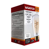 Satco 5.5w ST19 LED 2000K CCT Selectable E26 Base Clear Glass 120v Bulb - BulbAmerica