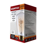 Satco 5.5w ST19 LED 2000K CCT Selectable E26 Base Clear Glass 120v Bulb_1