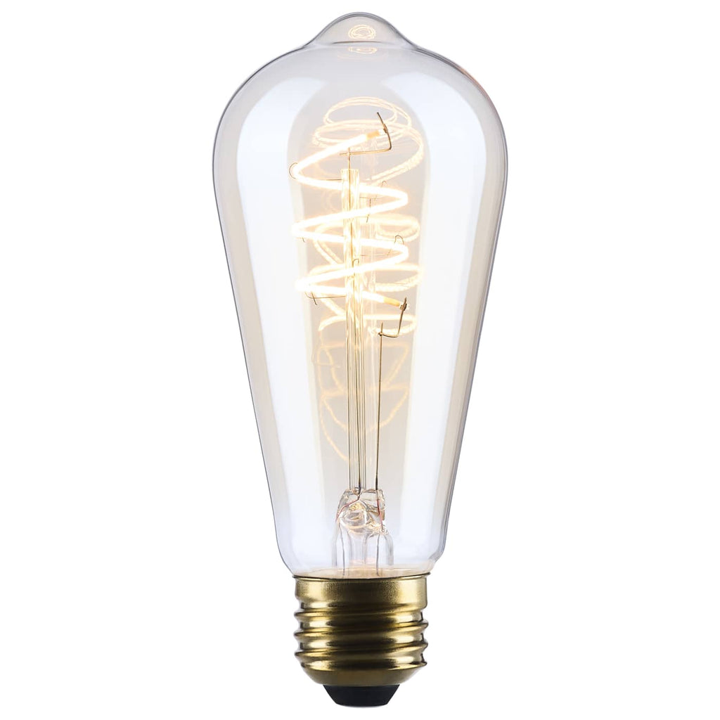 Satco 8w ST19 LED 2000K CCT Selectable E26 Base Clear Glass 120v Bulb