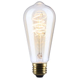 Satco 8w ST19 LED 2000K CCT Selectable E26 Base Clear Glass 120v Bulb