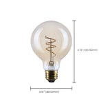 Satco 5.5w G25 LED 2000K CCT Selectable E26 Base Clear Glass 120v Bulb_2