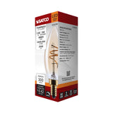 Satco 3.5w C11 LED 2000K CCT Candelabra Base Clear Glass 120v Bulb - BulbAmerica