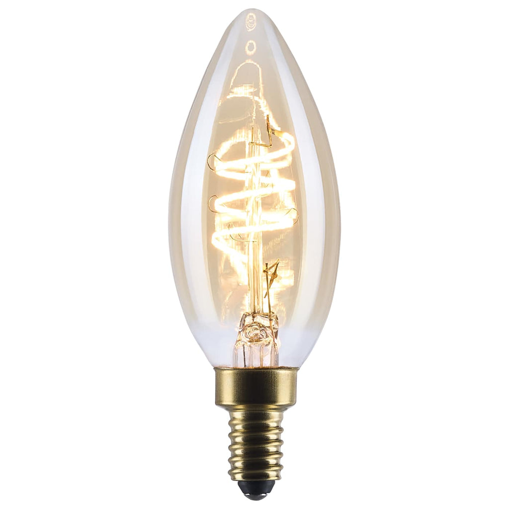 Satco 5.5w C11 LED 2000K CCT Candelabra Base Clear Glass 120v Bulb