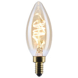 Satco 5.5w C11 LED 2000K CCT Candelabra Base Clear Glass 120v Bulb