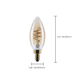 Satco 5.5w C11 LED 2000K CCT Candelabra Base Clear Glass 120v Bulb_2