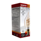 Satco 5.5w CA11 LED 2000K CCT Candelabra Base Clear Glass 120v Bulb - BulbAmerica