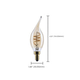 Satco 5.5w CA11 LED 2000K CCT Candelabra Base Clear Glass 120v Bulb_2