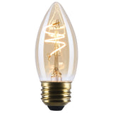 Satco 3.5w C11 LED 2000K CCT Selectable E26 Base Clear Glass 120v Bulb