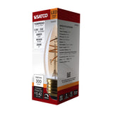 Satco 3.5w C11 LED 2000K CCT Selectable E26 Base Clear Glass 120v Bulb_1