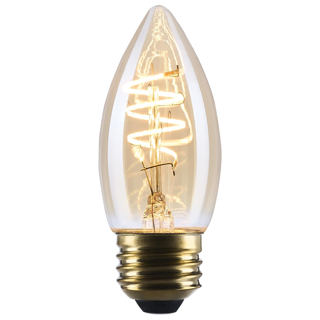 Satco 5.5w C11 LED 2000K CCT Selectable E26 Base Clear Glass 120v Bulb