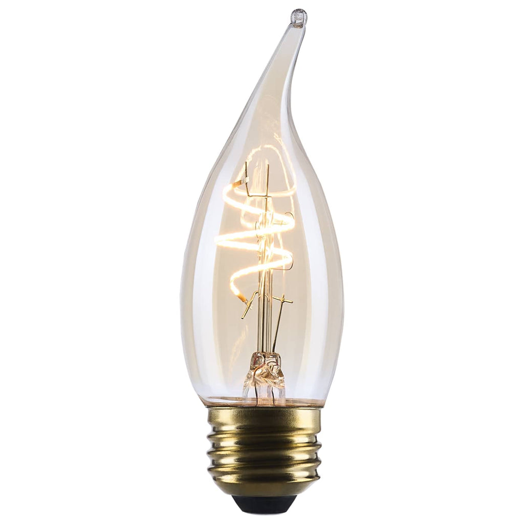 Satco 3.5w CA11 LED 2000K CCT Selectable E26 Base Clear Glass 120v Bulb