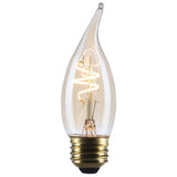 Satco 3.5w CA11 LED 2000K CCT Selectable E26 Base Clear Glass 120v Bulb