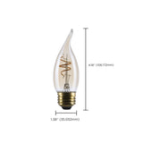 Satco 3.5w CA11 LED 2000K CCT Selectable E26 Base Clear Glass 120v Bulb_2