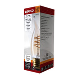 Satco 5.5w CA11 LED 2000K CCT Selectable E26 Base Clear Glass 120v Bulb_1
