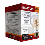 Satco 5.5w A19 LED 2000K CCT Selectable E26 Base Clear Glass 120v Bulb - BulbAmerica