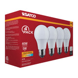 4Pk - Satco 5w LED A19 2700K CCT Selectable E26 Base 120v Bulb_1