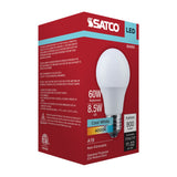 Satco 8.5w LED A19 4000K CCT Selectable E26 Base 120v Bulb_1
