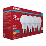 4Pk - Satco 8.5w LED A19 5000K CCT Selectable E26 Base 120v Bulb_1