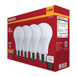 4Pk - Satco 15w LED A19 2700K CCT Selectable E26 Base 120v Bulb - BulbAmerica