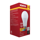 Satco 15w LED A19 3000K CCT Selectable E26 Base 120v Bulb_1