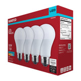 4Pk - Satco 15w LED A19 5000K CCT Selectable E26 Base 120v Bulb - BulbAmerica