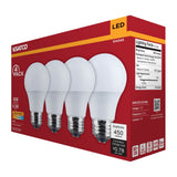 4Pk - Satco 6.5w LED A19 2700K CCT Selectable E26 Base 120v Bulb - BulbAmerica