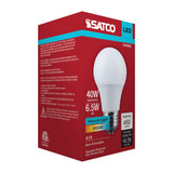 Satco 6.5w LED A19 5000K CCT Selectable E26 Base 120v Bulb_1