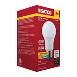 Satco 9.8w LED A19 3000K CCT Selectable E26 Base 120-277v Bulb_1