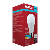 Satco 13.5w LED A19 5000K CCT Selectable E26 Base 120v Bulb_1