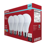 4Pk - Satco 16.5w LED A19 4000K CCT Selectable E26 Base 120v Bulb - BulbAmerica