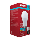 Satco 16.5w LED A19 5000K CCT Selectable E26 Base 120v Bulb_1
