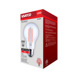 Satco 8w LED A19 Straight Filament Red Light Glass 120v Bulb_1