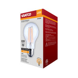 Satco 8w LED A19 Straight Filament Orange Light Glass 120v Bulb_1