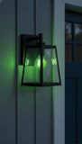 Satco 8w LED A19 Straight Filament Green Light Glass 120v Bulb_3
