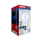 Satco 8w LED A19 Straight Filament Blue Light Glass 120v Bulb - BulbAmerica
