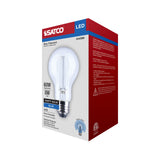 Satco 8w LED A19 Straight Filament Blue Light Glass 120v Bulb_1