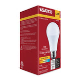 Satco LED A19 Three-Way Lamp 3000K CCT Lumens Selectable E26 Base 120v Bulb - BulbAmerica