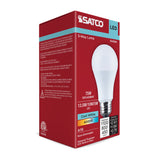 Satco LED A19 Three-Way Lamp 4000K CCT Lumens Selectable E26 Base 120v Bulb - BulbAmerica