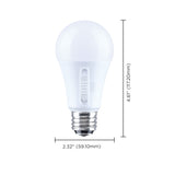 Satco LED A19 Three-Way Lamp CCT Selectable 180 Beam Angle E26 Base 120v Bulb_2