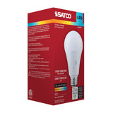Satco LED A21 Three-Way Lamp CCT Selectable E26 Base 120v Bulb_1