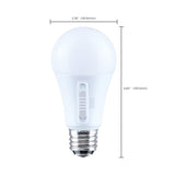 Satco LED A19 Three-Way Lamp CCT Selectable 230 Beam Angle E26 Base 120v Bulb_2