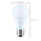 Satco 9w LED A19 CCT Selectable E26 Base 12-24v AC 12-34v DC Bulb_2