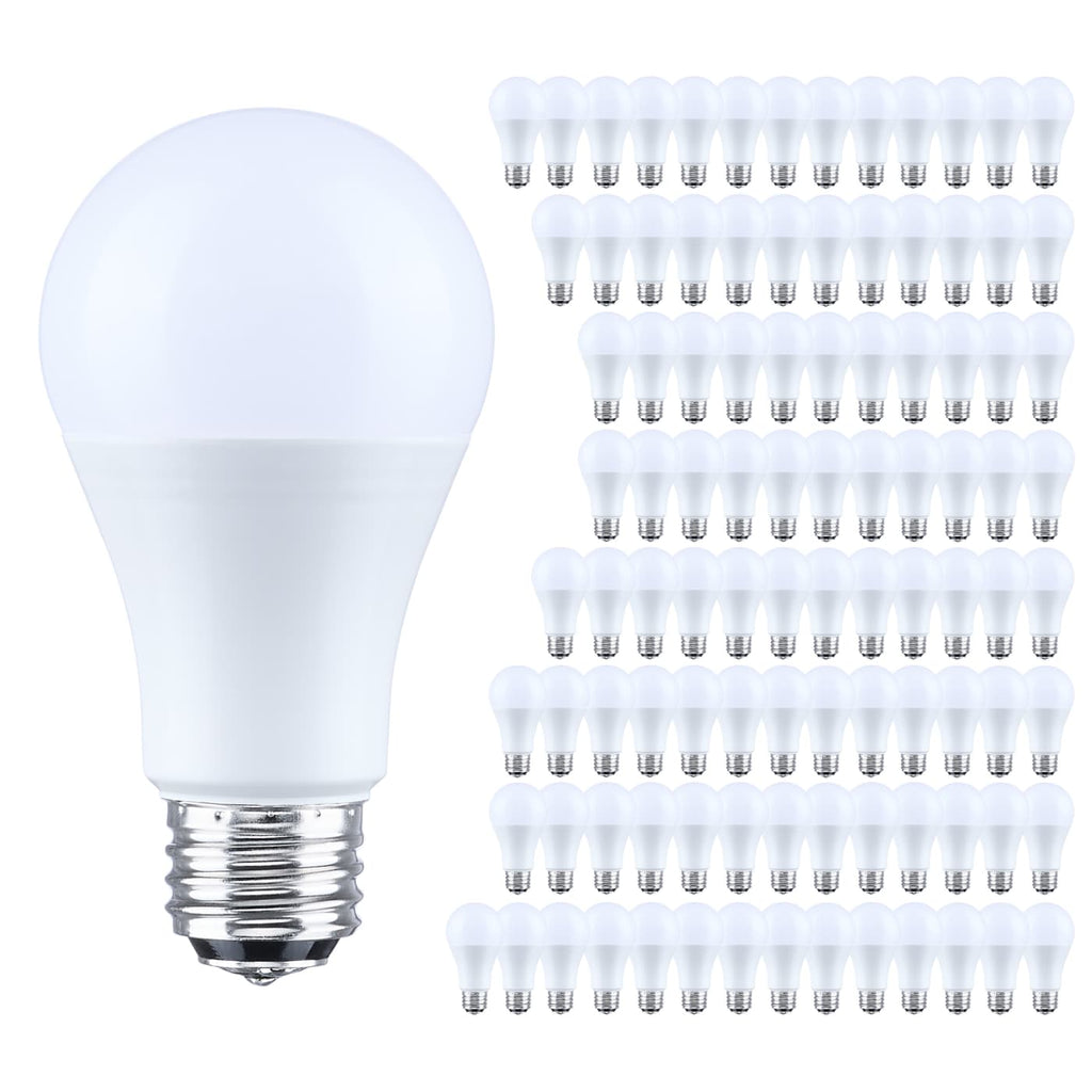 100Pk - Satco 9.8w LED A19 5000K CCT Selectable E26 Base 120v Bulb