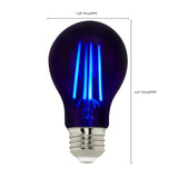 6.5W LED A19 Black Light Bulb E26 Medium Base 110L-120L 120v - 60W equiv_1