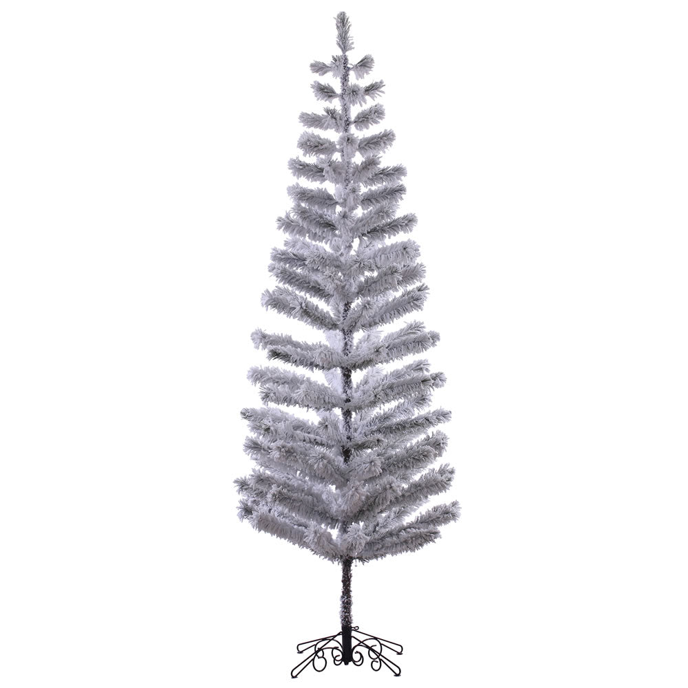 9Ft Flocked Feather Display Tree 130 PVC Tips Black Metal Scroll Stand  Branches