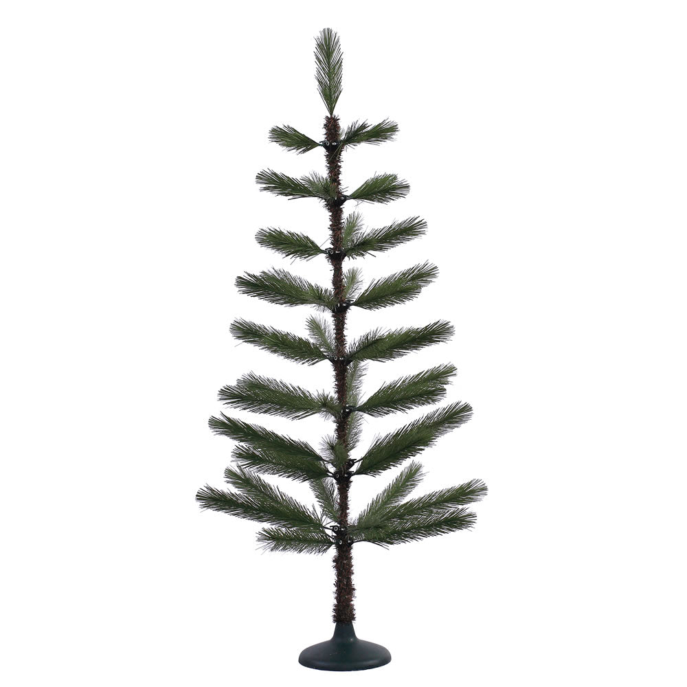 4Ft. Green Feather Display Tree 52 PVC Tips Plastic Green Stand  Branches