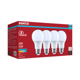 4Pk - Satco 9.5w A19 LED 5000K CCT 80 CRI Medium Base 120v Bulb - BulbAmerica