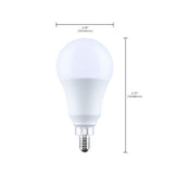 Satco 9.5w A19 LED 2700K CCT 80 CRI Candelabra Base 120v Bulb_2