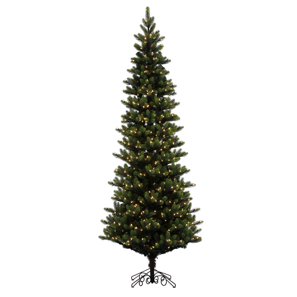 9Ft.  Royal Instant Shape tree 1812 PE/PVC tips 900 warm white Italian lights
